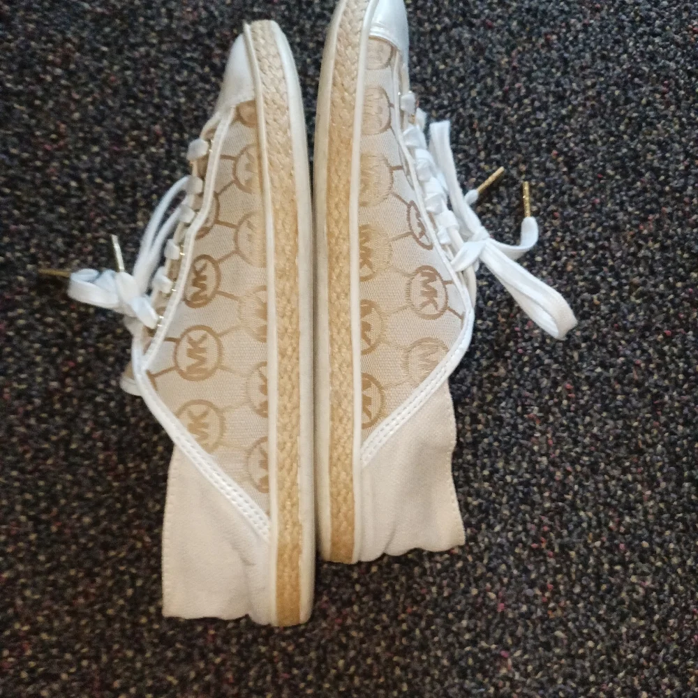 Michael Kors Beige Logo Espadrille Sneakers
